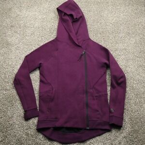 Nike Tech Fleece Hoodie Women's XS Purple Plum Moto Full Zip Asymmetrical‎